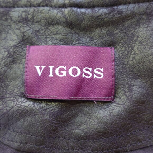 Faux Leather Moto Style Jacket With Lace-Up Shoulder Detail By Vigoss - Picture 10 of 10
